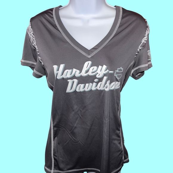 Harley-Davidson Jersey Gray Stretch Twin Cities Mn Size M - Picture 1 of 5